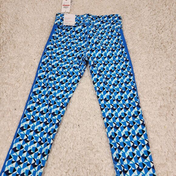 Tommy Hilfiger Leggings Womens XS Geometric High Rise Full Length Sport Stretch - Picture 7 of 8